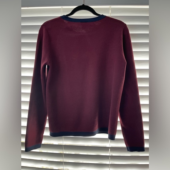 ANN TAYLOR, gold zipper front, cardigan. - Picture 12 of 12